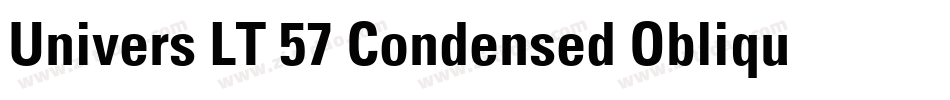 Univers LT 57 Condensed Oblique字体转换